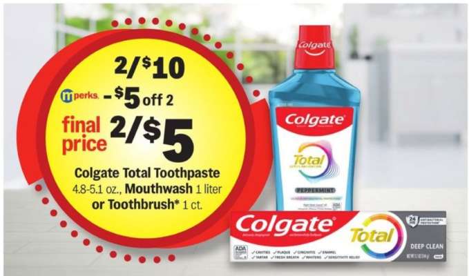 Colgate Total Toothpaste, Mouthwash, or Toothbrush