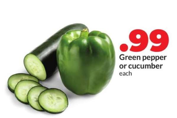 Green pepper or cucumber
