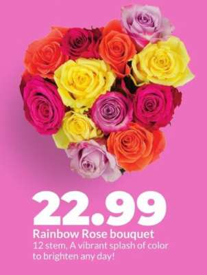 Rainbow Rose bouquet