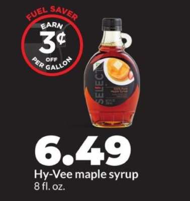 Hy-Vee maple syrup