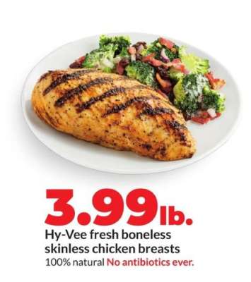 Hy-Vee fresh boneless skinless chicken breasts
