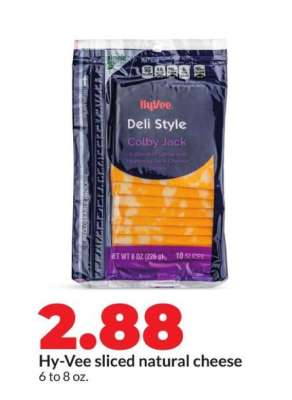 Hy-Vee sliced natural cheese