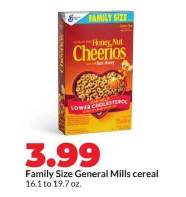 Family Size General Mills Cereal