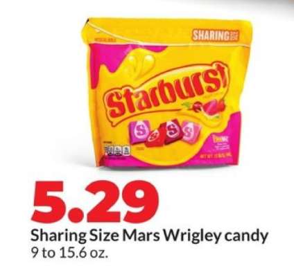 Starburst Sharing Size