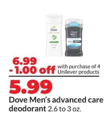 Dove Men's advanced care deodorant