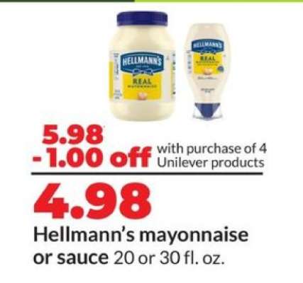 Hellmann’s mayonnaise or sauce