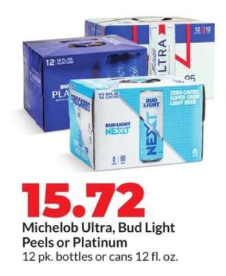 Michelob Ultra, Bud Light Peels or Platinum