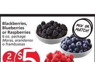 Blackberries, Blueberries or Raspberries - 6 oz. package