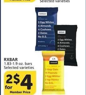 RXBAR - 1.83-1.9 oz. bars Selected varieties