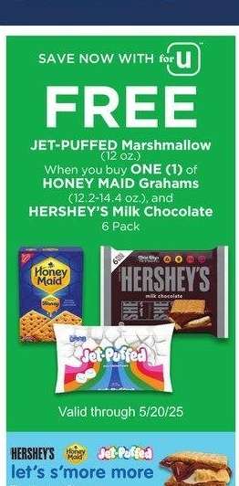HONEY MAID Grahams (12.2-14.4 oz.), and HERSHEY'S Milk Chocolate (12 oz.) 6 Pack