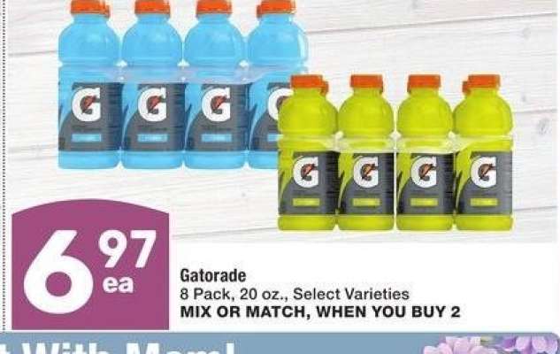 Gatorade - 8 Pack, 20 oz., Select Varieties
MIX OR MATCH