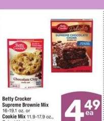 Betty Crocker Supreme Brownie Mix 16-19.1 oz. or Cookie Mix 11.9-17.9 oz. - Select Varieties