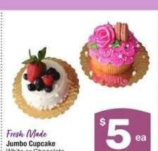 Jumbo Cupcake - White or Chocolate