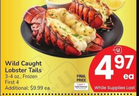 Wild-Caught Lobster Tails - 3-4 oz., Frozen