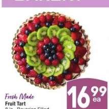 Fruit Tart - 8 in., Bavarian Filled