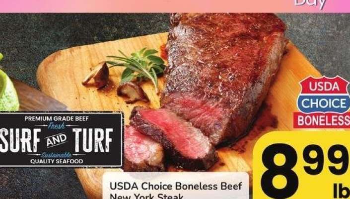 USDA Choice Boneless Beef New York Steak - Value Pack