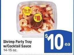 Shrimp Party Tray w/Cocktail Sauce - 14-15 oz.
