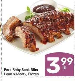 Pork Baby Back Ribs - Lean & Meaty, Frozen