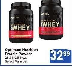 Optimum Nutrition Protein Powder - 23.59-25.6 oz.,
Select Varieties