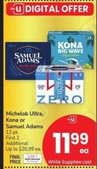 Michelob Ultra, Kona or Samuel Adams - 12 pk.