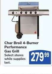 Char-Broil 4 Burner Performance Gas Grill*