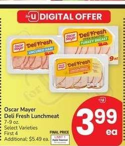 Oscar Mayer Deli Fresh Lunchmeat - 7-9 oz. Select Varieties