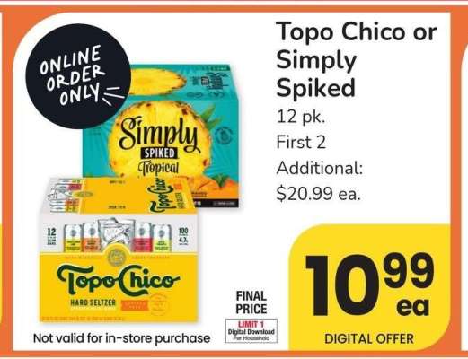 Topo Chico or Simply Spiked - 12 pk.