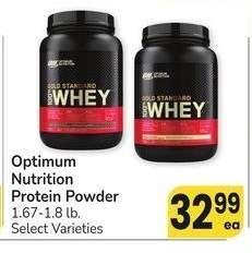 Optimum Nutrition Protein Powder - 1.67-1.8 lb. Select Varieties