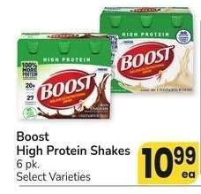 Boost High Protein Shakes - 6 pk. Select Varieties