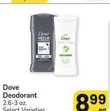 Dove Deodorant - 2.6-3 oz. Select Varieties