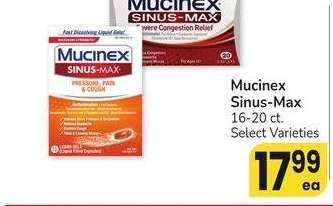 Mucinex Sinus-Max - 16-20 ct. Select Varieties