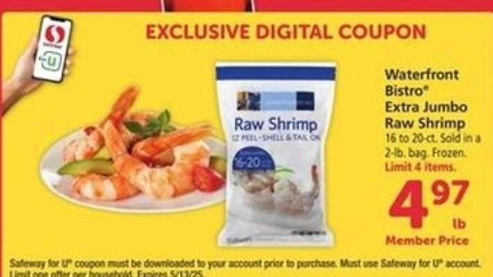 Waterfront BISTRO Extra Jumbo Raw Shrimp
