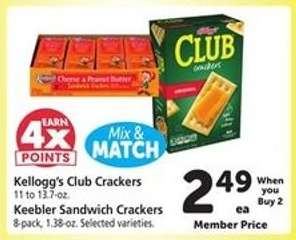 Kellogg's Club Crackers / Keebler Sandwich Crackers
