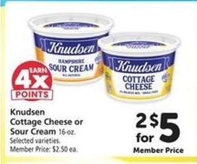 Knudsen Cottage Cheese or Sour Cream
