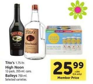 Tito's, High Noon, Baileys
