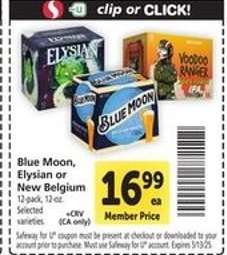 Blue Moon, Elysian or New Belgium