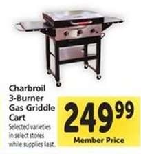 Charbroil 3-Burner Gas Griddle Cart