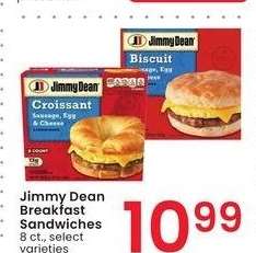 Jimmy Dean Breakfast Sandwiches - 8 ct., select varieties