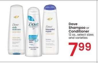 Dove Shampoo or Conditioner - 12 oz., select sizes and varieties