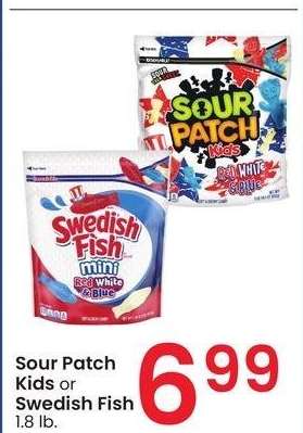 Sour Patch Kids or Swedish Fish - 1.8 lb.