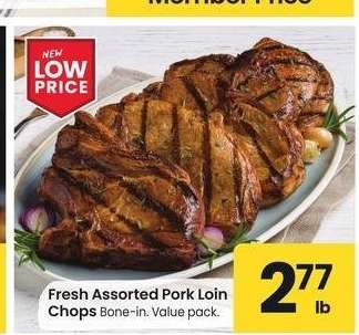 Fresh Assorted Pork Loin Chops - Bone-in. Value pack.