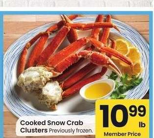 Cooked Snow Crab Clusters - Previously frozen.