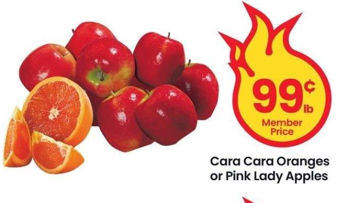 Cara Cara Oranges or Pink Lady Apples