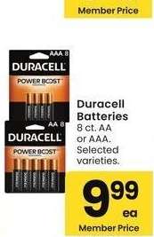Duracell Batteries - 8 ct. AA or AAA. Selected varieties.
