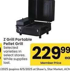 Z Grill Portable Pellet Grill - Selected varieties in select stores
