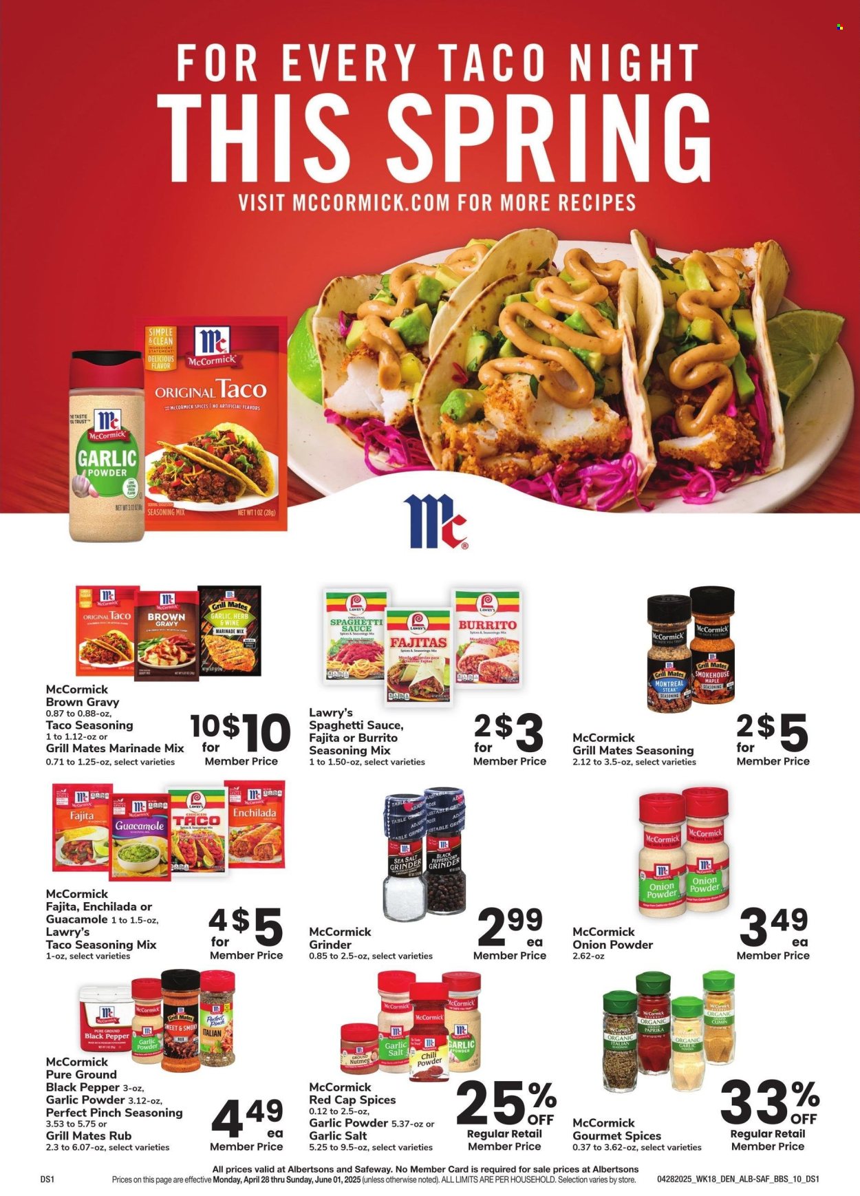 Albertsons ad - 04/28/2025 - 06/01/2025. Page 1