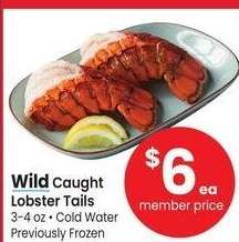 Wild-Caught Lobster Tails - 3-4 oz • Cold Water Previously Frozen