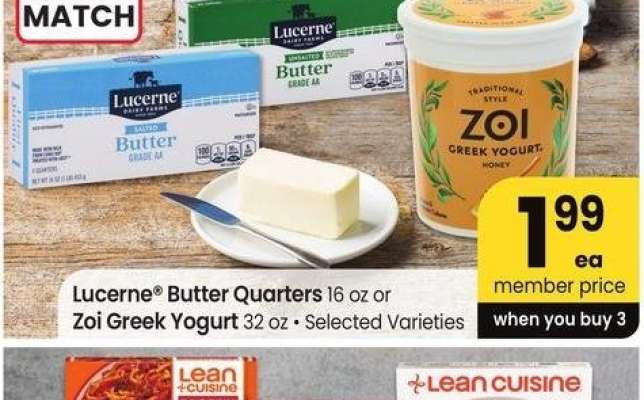 Lucerne® Butter Quarters 16 oz or Zoi Greek Yogurt 32 oz - Selected Varieties
MIX OR MATCH
