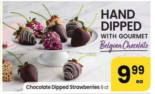 Chocolate Dipped Strawberries - 6 ct

HAND DIPPED WITH GOURMET Belgian Chocolate