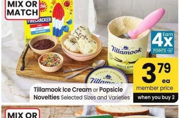 Tillamook Ice Cream or Popsicle Novelties - Selected Sizes and Varieties

MIX OR MATCH